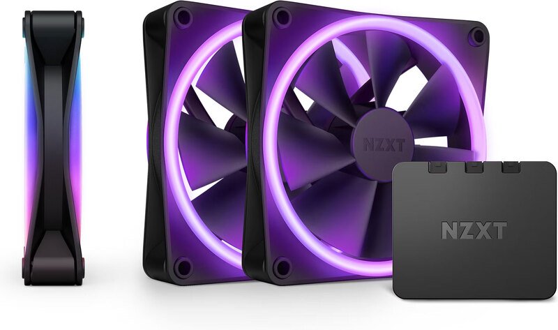 Nzxt f120 duo case fan 776445 - NZXT F120 RGB Duo 120mm Triple Pack - Black Case Fan