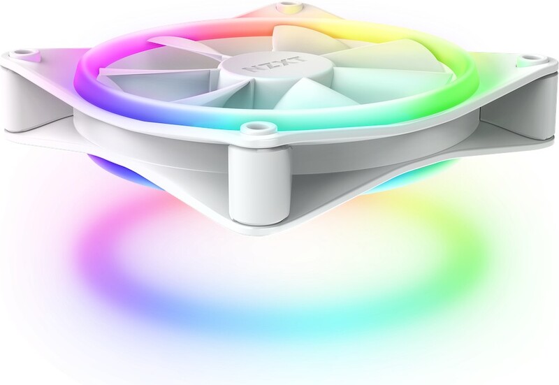Nzxt f120 duo case fan 776535 2 orig - NZXT F120 RGB Duo Triple Pack White 120mm Case Fan (White)