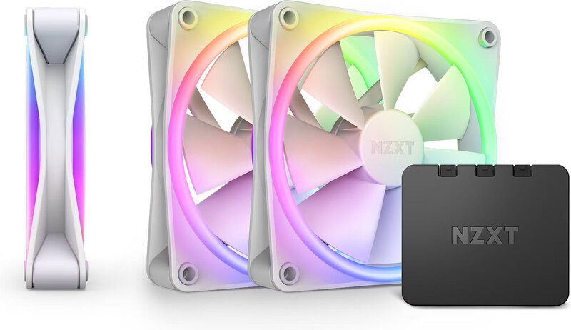 Nzxt f120 duo case fan 776535 - NZXT F120 RGB Duo Triple Pack White 120mm Case Fan (White)