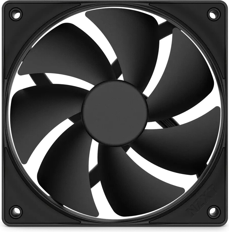 Nzxt f120p case fan 2 orig - NZXT F120P Static Pressure PWM Black 120mm Case Fan (Black)