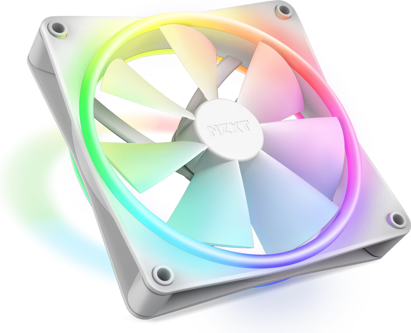 Nzxt f140 duo single pack wit 140mm 2 orig - NZXT F140 RGB Duo White 140mm Fan Case Fan