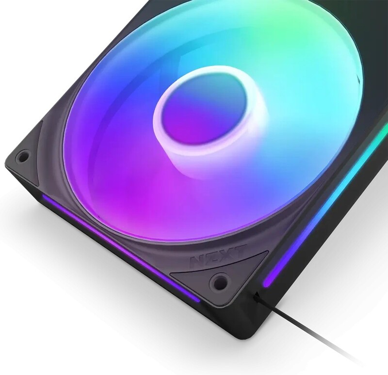 Nzxt f240 core ventilatorhuis 4 orig - NZXT F240 RGB Core Single-Frame RGB Fan Unit 240mm Case Fan (Black)