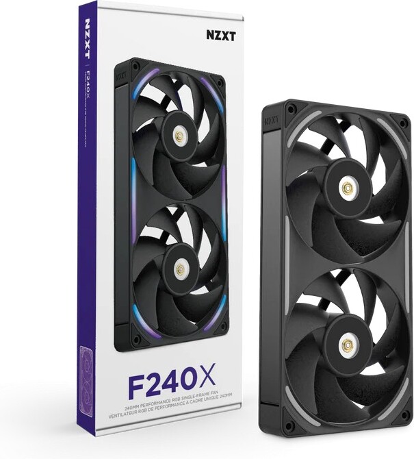 Nzxt f240x case fan 776968 2 orig - NZXT F240X Performance RGB Single-Frame Fan 240mm Case Fan (Black)