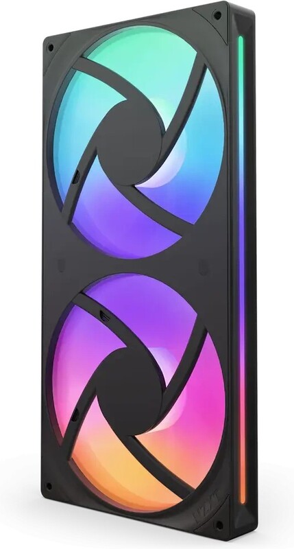Nzxt f280 core case fan 776502 2 orig - NZXT F280 RGB Core Single-Frame RGB Fan Black 280mm Case Fan (Black)