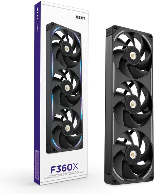 Nzxt f360x case fan 776420 2 orig - NZXT F360X RGB Performance Single-Frame Fan 360mm Case Fan (Black)
