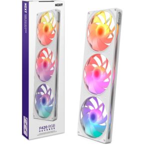 NZXT F420 RGB Reverse Fan - White case fan, productafbeelding 2