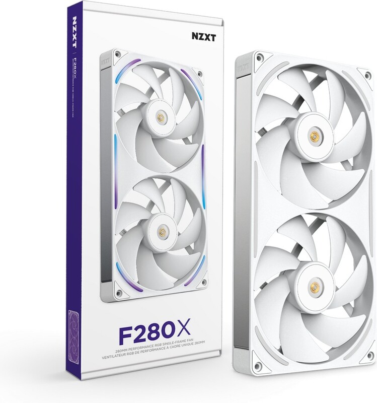 Nzxt performance fan f280x case fan 776453 5 orig - NZXT F280X Performance RGB 280mm Single-Frame Fan - White Case Fan