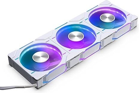 Phanteks d30 120 pwm regular - Phanteks D30-120 D-RGB PWM White 3-Pack 120mm Case Fan (White)