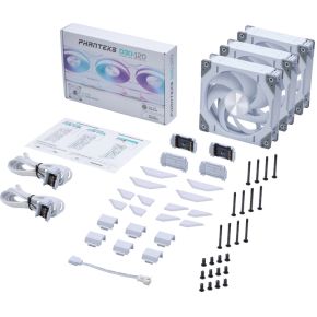 D30-120 D-RGB PWM White 3-Pack 120mm Case Fan (White) - afbeelding 4