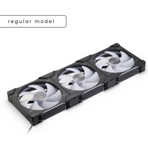 D30-140 PWM D-RGB Regular Airflow Fan Black 3 Pack 140mm Case Fan (Black) - afbeelding 2