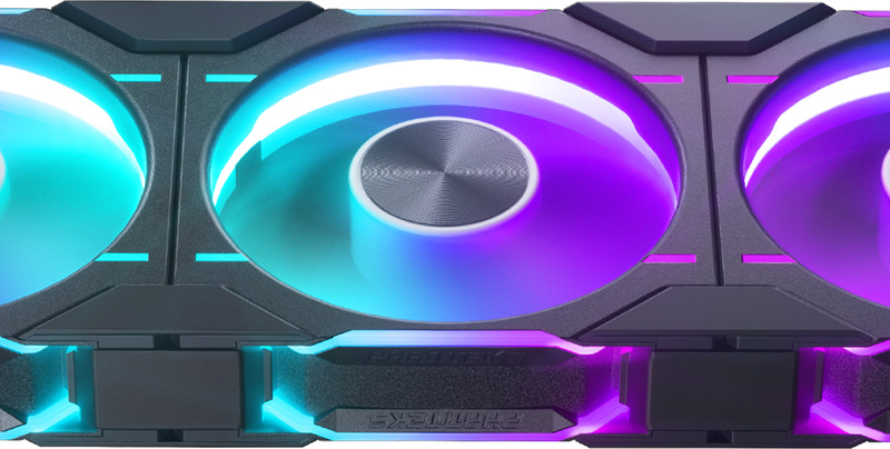 Phanteks d30 pwm reverse airflow d 120m 776548 2 orig - Phanteks D30-120 Reverse Airflow D-RGB 3-pack 120mm Case Fan (Black)
