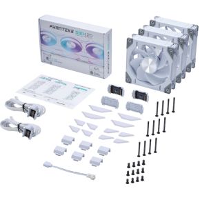 D30-120 Digital RGB PWM Fan Reverse Airflow White 3 Pack 120mm Case Fan (White) - afbeelding 7