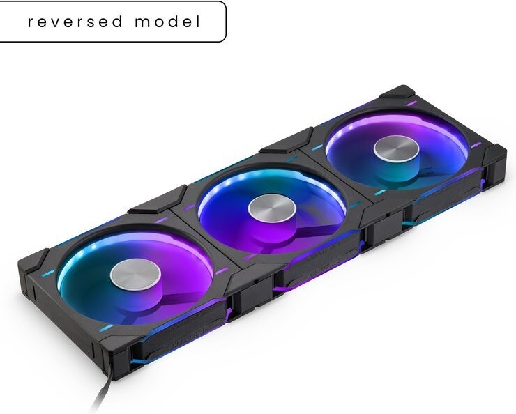Phanteks d30 pwm reverse airflow d 140m 776470 - Phanteks D30-140 PWM D-RGB Reverse 3-Pack 140mm Case Fan (Black)