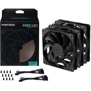 Phanteks M25 Computer behuizing Ventilator Zwart case fan, productafbeelding 2