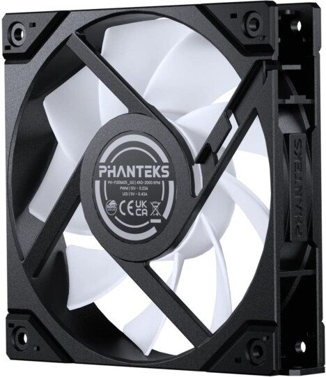 Phanteks m25 gen2 pwm d 3 black 1323504 5 orig - Phanteks M25 Gen2 PWM D-RGB Reverse Blade Fan 120mm Case Fan (Black)