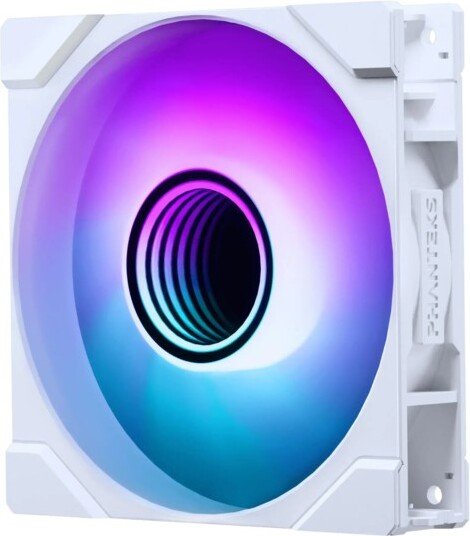 Phanteks m25 gen2 pwm d reverse white 776458 - Phanteks M25-120 Gen2 Reverse Airflow PWM D-RGB 120mm Case Fan (White)