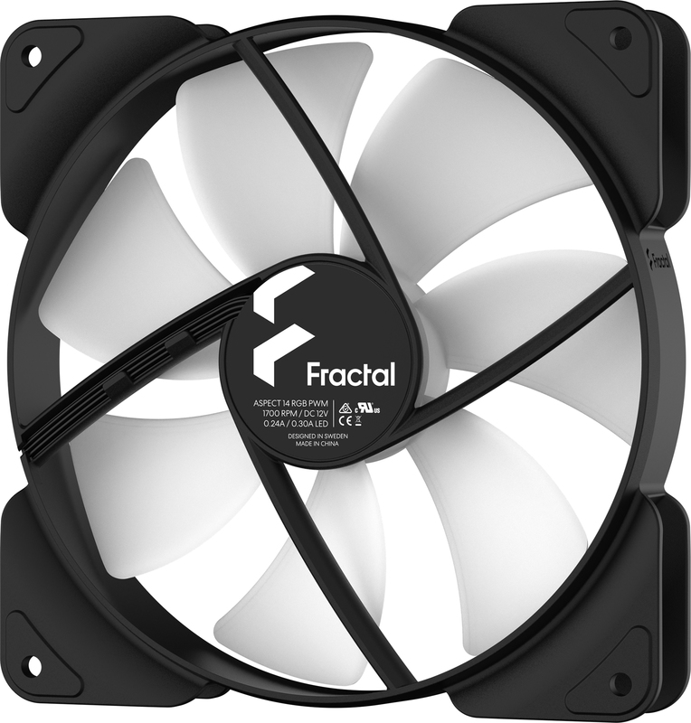 Portable cooler fractal aspect 14 pwm 3 orig - Portable Fractal Design Aspect 14 RGB PWM Black 140mm Case Fan (Black)