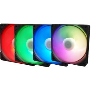 Kaze Flex 120 ARGB PWM 120mm Case Fan (Black/Transparent) - afbeelding 2