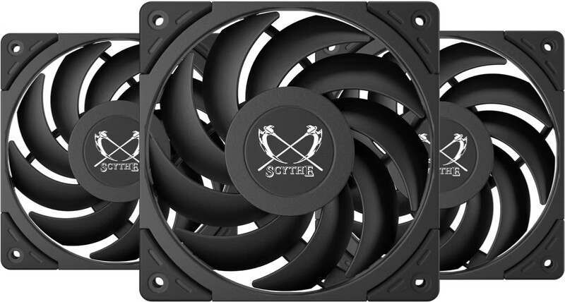 Scythe wonder tornado 120 ventilatorh 2 orig - Scythe Wonder Tornado 120 PWM 3-Pack 120mm Case Fan (Black)