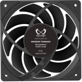 Wonder Tornado 120 PWM 2000 RPM 120mm Case Fan (Black/Grey) - afbeelding 4
