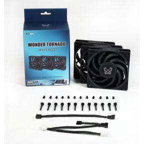 Wonder Tornado 120 PWM 3-Pack 120mm Case Fan (Black) - afbeelding 6