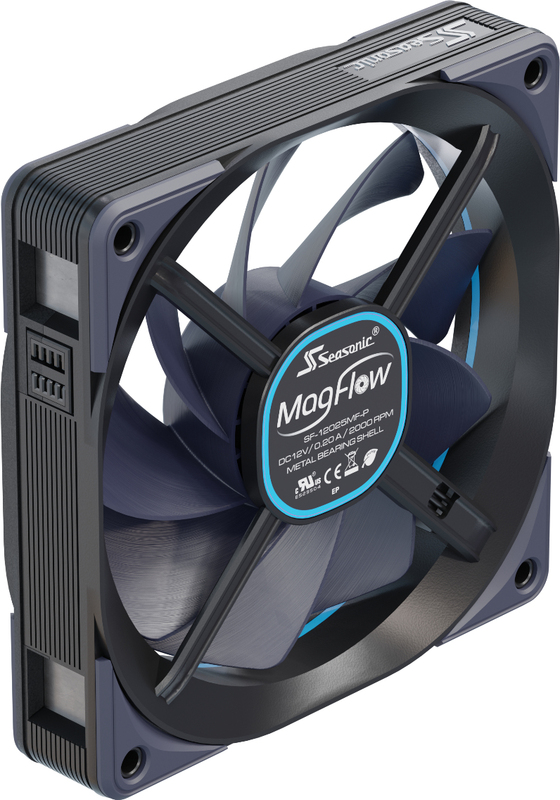 Seasonic magflow 1 fan 776909 2 orig - Seasonic MagFlow 1225 PWM Case Fan - 120mm 1-Pack