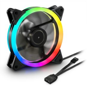 Sharkoon shark blades case fan 4 orig - Sharkoon SHARK Blades RGB ARGB 1200 RPM, 55.8 120mm Case Fan (Black)