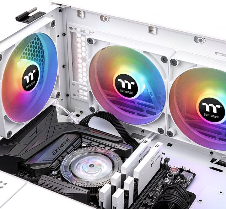 Thermaltake ct140 sync ventilator koeler v 1092706 4 orig - Thermaltake CT140 ARGB Sync PC Cooling Fan 140mm Case Fan (White)