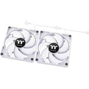Thermaltake Thermaltake Ct140 - Ventilator Koeler Voor Pc - 2X140Mm - Stil - Pwm 500-1500 Rpm - Modulair - Wit