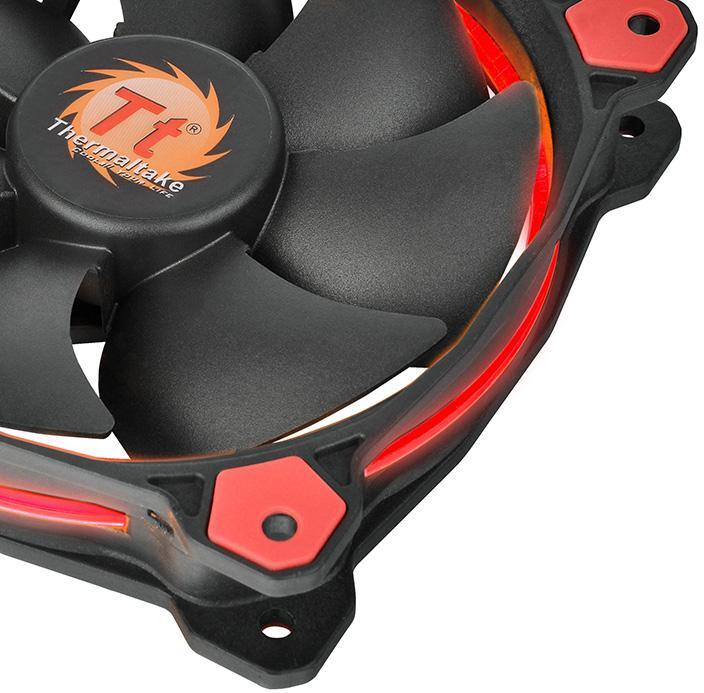 Thermaltake riing 12 led hsp ventilator 12 4 orig - Thermaltake Riing 12 LED Red 120mm Case Fan (Red)
