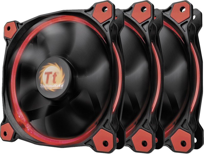 Thermaltake riing 12 led hsp ventilator 12 - Thermaltake Riing 12 LED Red 120mm Case Fan (Red)