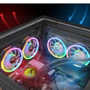SWAFAN 14 RGB Radiator Fan TT Premium Edition 140mm Case Fan (Black) - afbeelding 2