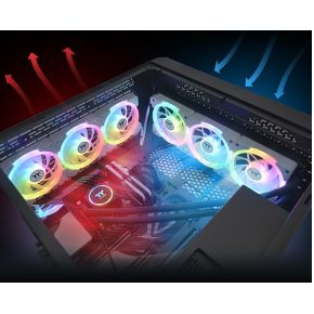 SWAFAN EX12 ARGB Sync White TT Premium Edition 120mm Case Fan (White) - afbeelding 6