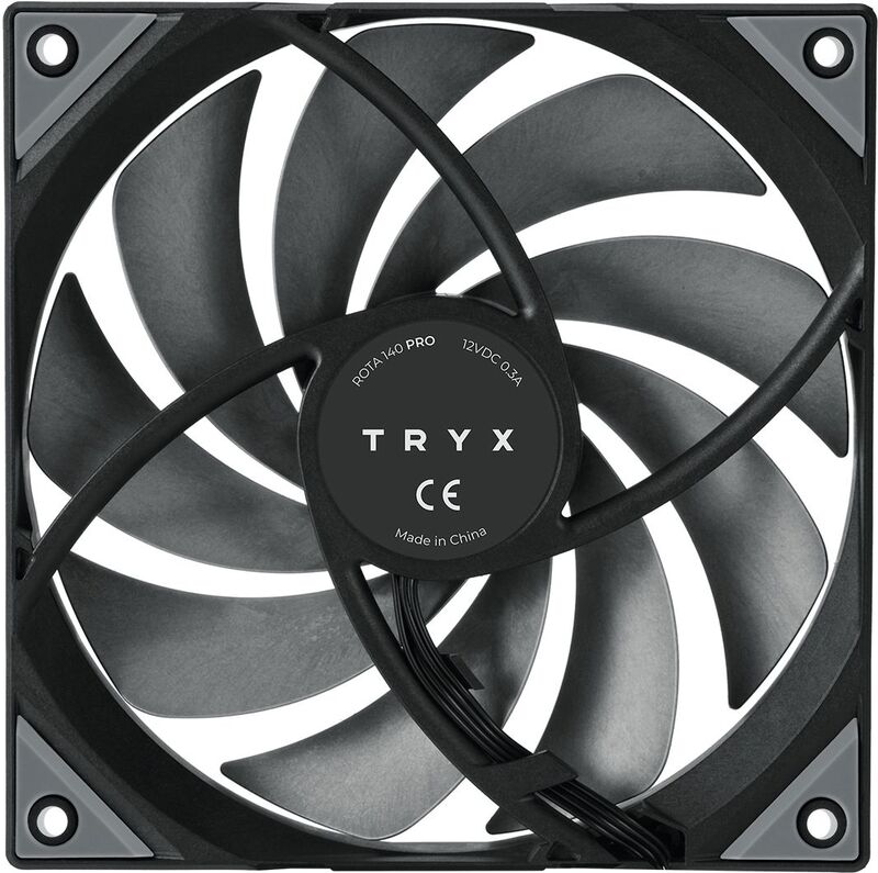 Tryx rota pro fan 140mm zwart 2 orig - TRYX F-R140P-NN1M-G0K 140mm Case Fan (zwart)