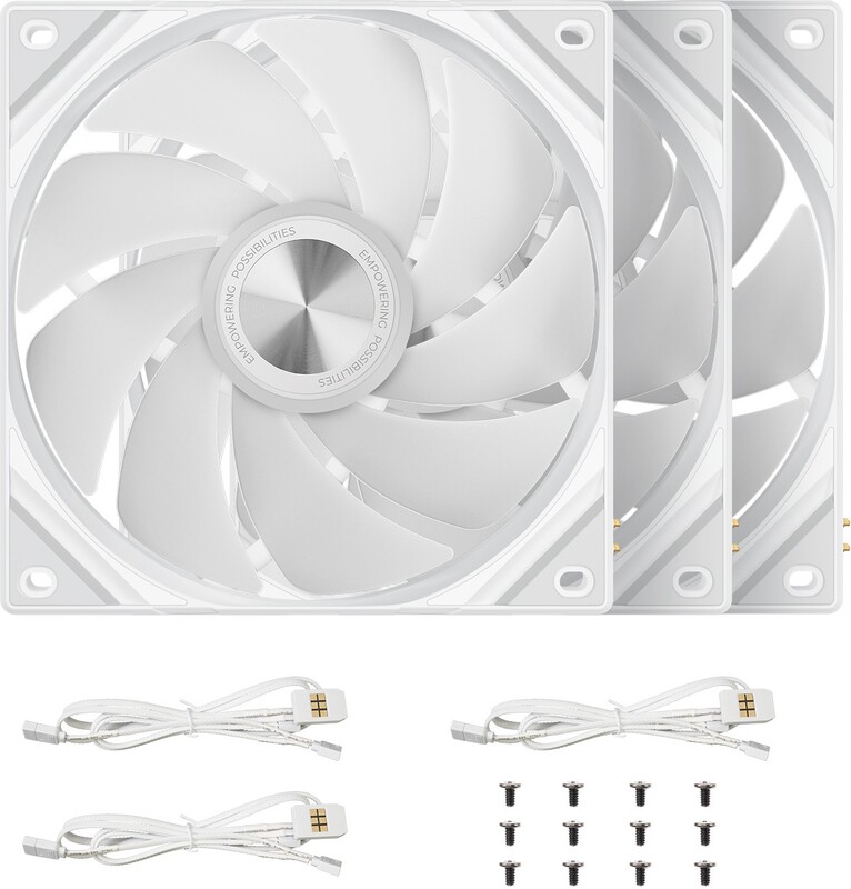 Tryx rota sl fan 120mm 3 pack 895204 5 orig - TRYX ROTA SL ARGB 120mm Fan White 3 Pack Case Fan