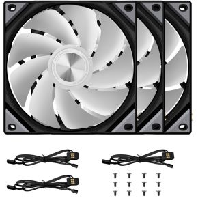 ROTA SL ARGB Reverse 120mm Black Triple Fan Pack - afbeelding 6