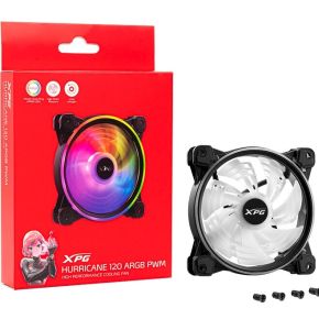 ADATA XPG Hurricane 120 ARGB PWM Black 120mm Case Fan (Black) - afbeelding 4