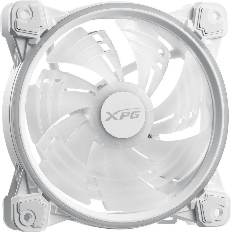 Xpg hurricane 120 pwm white fluid - XPG Hurricane 120 ARGB PWM White 120mm Case Fan (White)