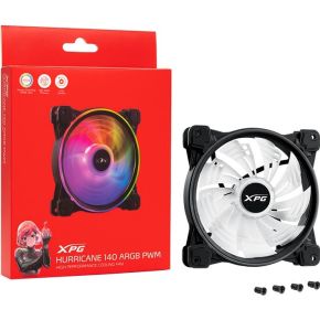 HURRICANE 140 ARGB PWM 140mm Case Fan (Black) - afbeelding 4