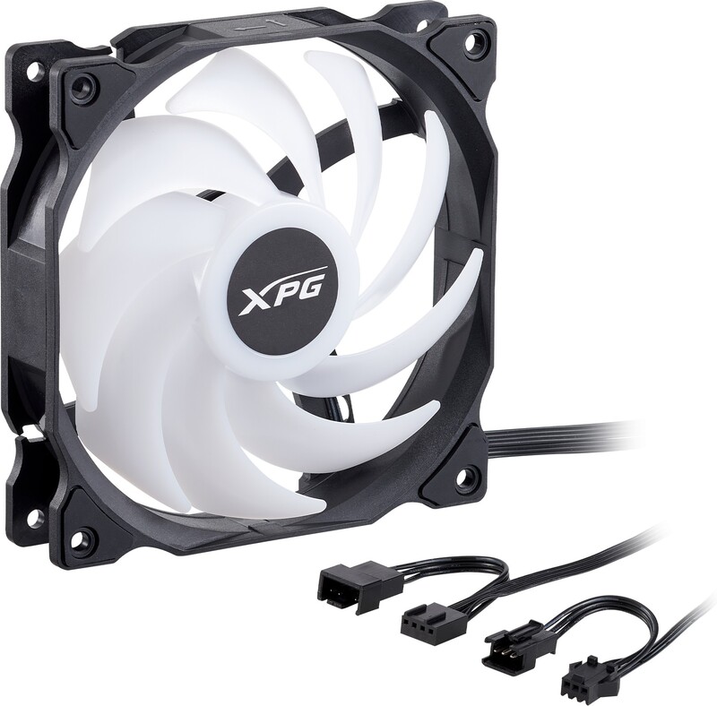 Xpg vento r 120 pwm 3 pack 777026 3 orig - XPG Vento R 120 ARGB PWM Reverse Blade 3-Pack 120mm Case Fan (Black)