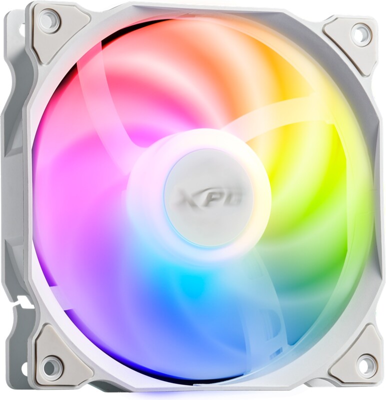 Xpg vento r 120 pwm 3 pack 777027 2 orig - XPG Vento R 120 ARGB PWM Reverse Blade Triple 120mm Case Fan (White)