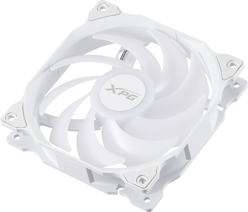 Xpg vento r 120 pwm 3 pack 777027 3 orig - XPG Vento R 120 ARGB PWM Reverse Blade Triple 120mm Case Fan (White)