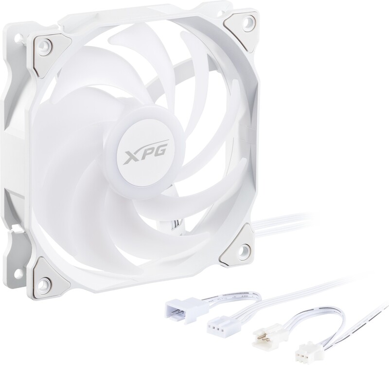 Xpg vento r 120 pwm 3 pack 777027 4 orig - XPG Vento R 120 ARGB PWM Reverse Blade Triple 120mm Case Fan (White)