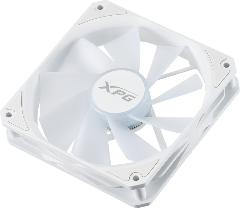Xpg vento r 120 pwm reverse blade 776344 2 orig - XPG VENTO R 120 ARGB PWM White Reverse Blade 120mm Case Fan (White)