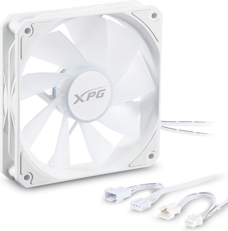 Xpg vento r 120 pwm reverse blade 776344 3 orig - XPG VENTO R 120 ARGB PWM White Reverse Blade 120mm Case Fan (White)