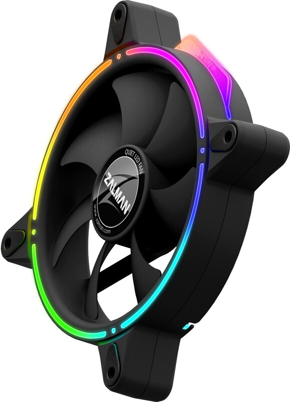 Zalman zm rfd120a 120mm double sided 3 orig - Zalman ZM-RFD120A Spectrum RGB LED 120mm Case Fan (Black)