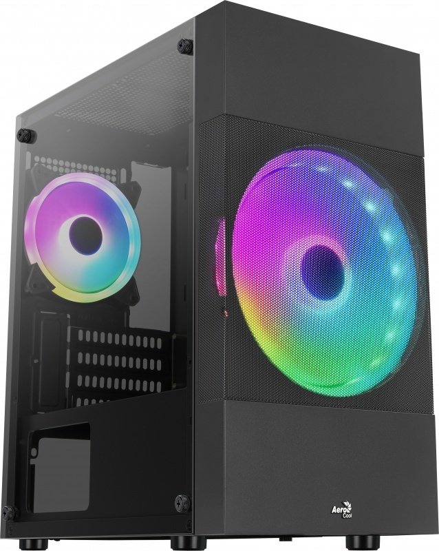 Aerocool atomic lite mini tower zwart 1856 - Aerocool Atomic Lite Mini Tower Behuizing (Black)