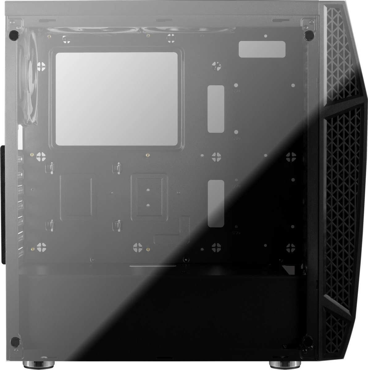 Aerocool Klaw Rgb Zwart (Gehard Glas) - Behuizing Zonder Voeding - Atx-Formaat - afbeelding 5