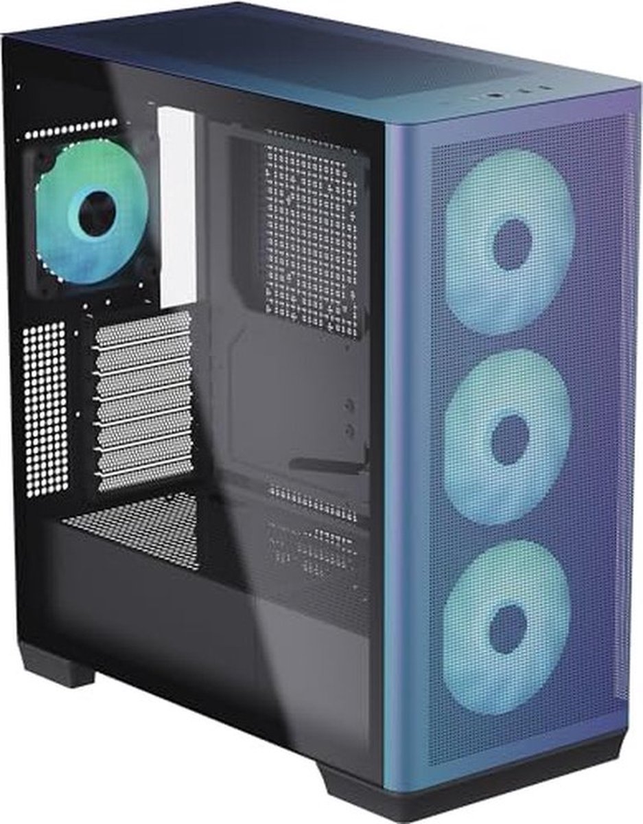 Apnx C1 Midi-Tower Atx-Gehause, Tempered Glass - Chromaflair behuizing