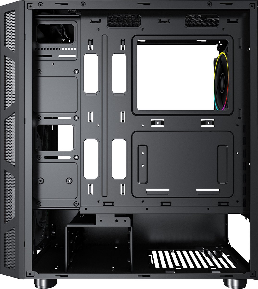 Aqirys Antares Midi Tower Zwart behuizing - afbeelding 2